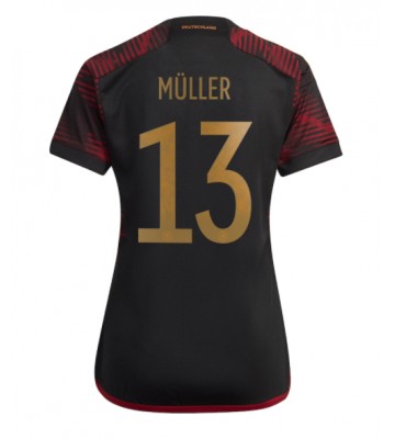 Tyskland Thomas Muller #13 Replika Udebanetrøje Dame VM 2022 Kortærmet
